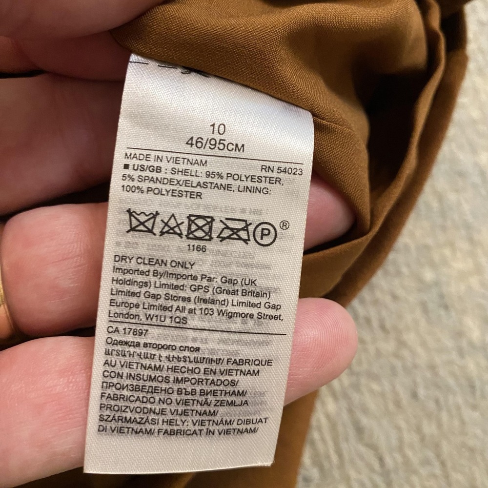 Banana Republic Skirt Womens 10 Brown Faux Suede Stretch A Line Mini Pockets - Picture 7 of 11